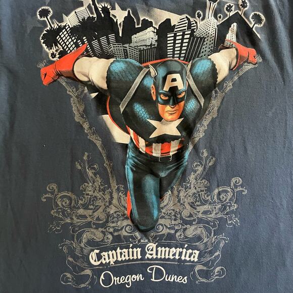 Marvel Captain America Oregon Dunes Gildan Graphic T-shirt - Picture 2 of 4